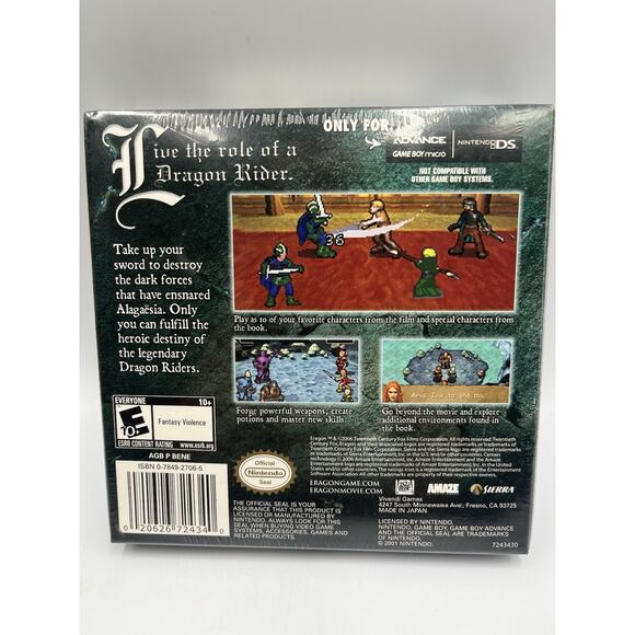 Eragon Dragon Rider (Nintendo Game Boy Advance) Gba New Sealed Rare Rpg - Picture 3 of 8